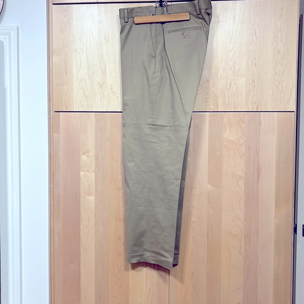 Men’s dress pants, flat front cotton and wool, 36x32